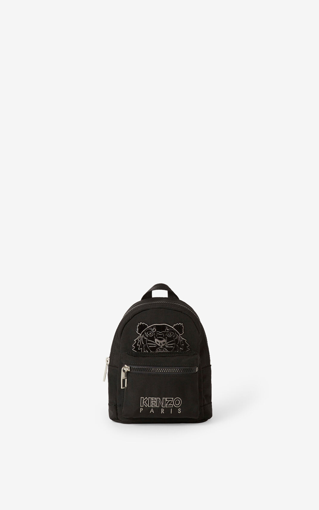 Kenzo Mini canvas Kampus Tiger Backpack Black For Mens 1637EKBLO